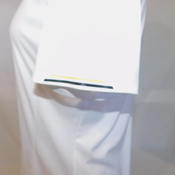 Greg Norman Play Dry  Womens M White with Yellow Black Detail Golf Polo Shirt - Picture 9 of 11